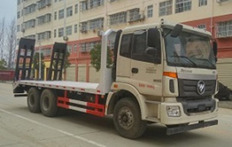 福田歐曼后雙橋平板運輸車圖片 福田歐曼后雙橋平板運輸車圖片