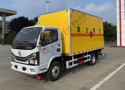 國(guó)六東風(fēng)多利卡D6黃牌4.1米二類易燃?xì)怏w廂式運(yùn)輸車_湖北楚勝汽車