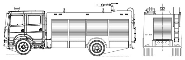 消防車上裝結構圖 消防車上裝結構圖