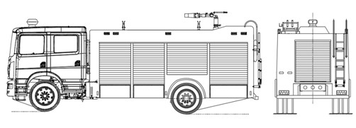 消防車(chē)上裝結(jié)構(gòu)圖 消防車(chē)上裝結(jié)構(gòu)圖