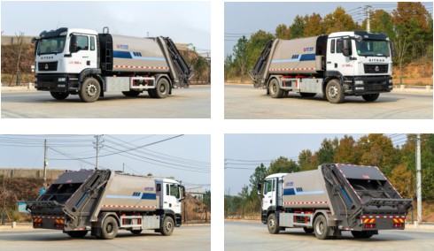 15方重汽汕德卡純電動壓縮垃圾車